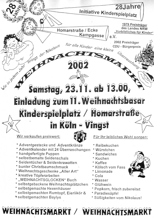 Einladung zum Weihnachtsmarkt 2002